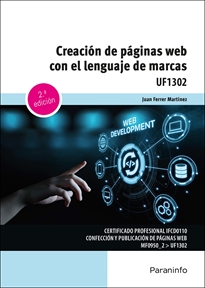 Portada del libro UF1302 - Creación de páginas web con el lenguaje de marcas