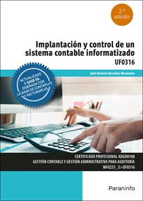 Portada del libro UF0316 - Implantación y control de un sistema contable informatizado