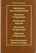 Portada del libro Diccionario de agricultura  Alemán Inglés  Francés Español Italiano Ruso 